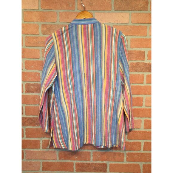 Soft Surroundings Multicolor Striped Tunic Top With Embroidery Detail - Picture 3 of 6